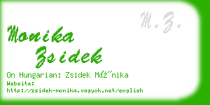 monika zsidek business card